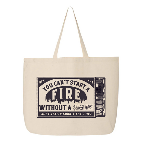 Oversized Tote Bag - Just Really Good 'Fire' Logo